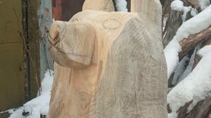 медведя из дерева бензопилой скульптура для дачи своими руками