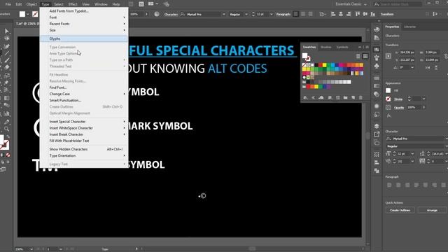 Special Characters in adobe illustrator (Without ALT Codes) смотреть онлайн