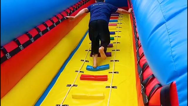 Надувная водная горка с бассейном Дельфины 15x6x8 м смотреть онлайн