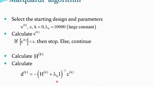 Marquardt Method in Optimization смотреть онлайн