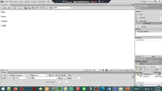 2 Site setup, create php files home,about,contact,login смотреть онлайн