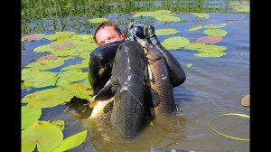 РУССКИЕ НА ПОДВОДНОЙ ОХОТЕ. ОГРОМНЫЕ СОМЫ