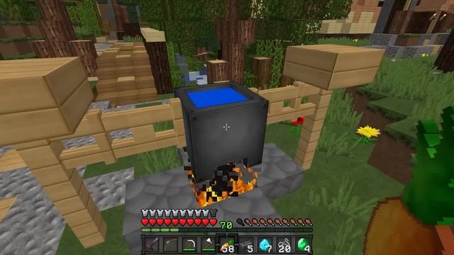 ТАЙНА СКРЫТОГО ОСТРОВА! БАФФИ НАШЛА ПИРАТСКУЮ ДЕРЕВНЮ на ОДНОМ БЛОКЕ В ОКЕАНЕ МАЙКРАФТ! 12 ЧАСТЬ