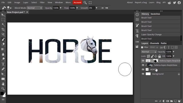 How to Add Image inside a Text in Photopea | Browser Photoshop смотреть онлайн