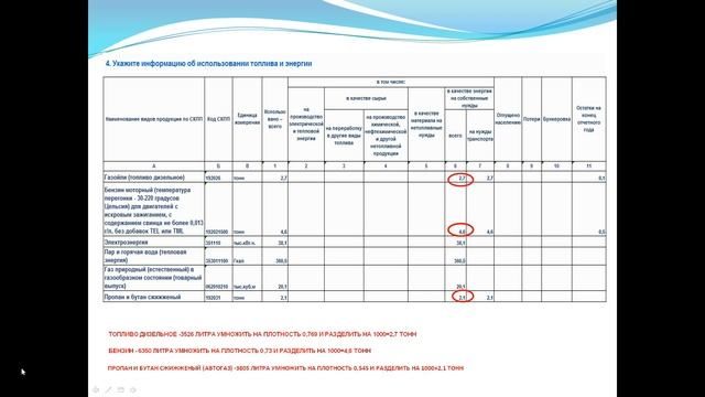Заполнение статистической формы - "1-ТЭБ (годовая)" смотреть онлайн
