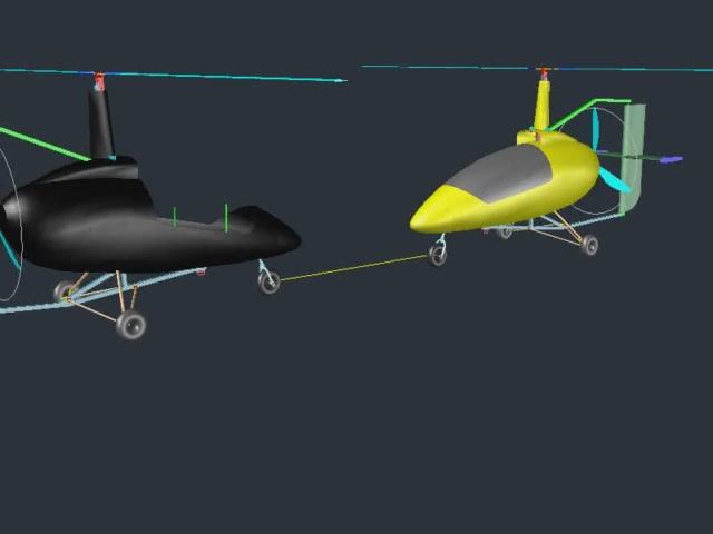 3D model AutoCad автожир 007