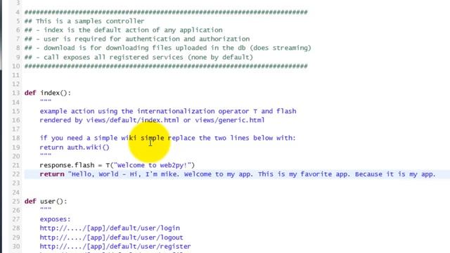 Crash Course in web2py (hello world!) смотреть онлайн