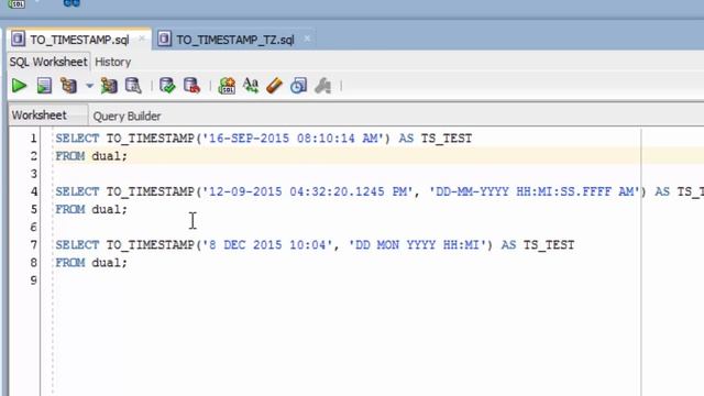 Oracle TO_TIMESTAMP Function смотреть онлайн