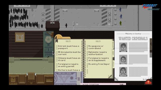 Firebot plays Papers, Please (Let's Play) - Day 18 to Day 20 смотреть онлайн