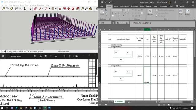 Combined Footing BBS | Rebar Placement using 3d Model | Rebar Estimate | Part 4 | In Nepali смотреть онлайн