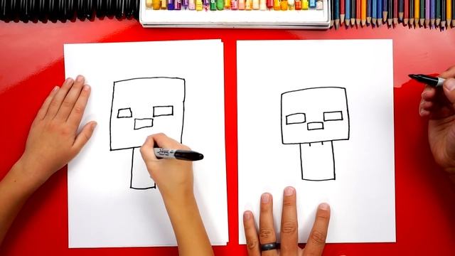How To Draw Minecraft Zombie Cartoon смотреть онлайн