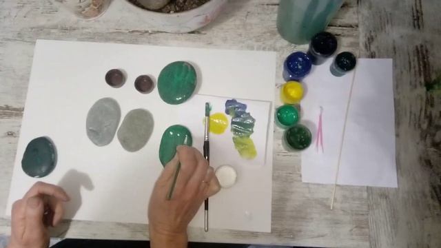 "Пока дети дома". Рисование на морских камушках. смотреть онлайн