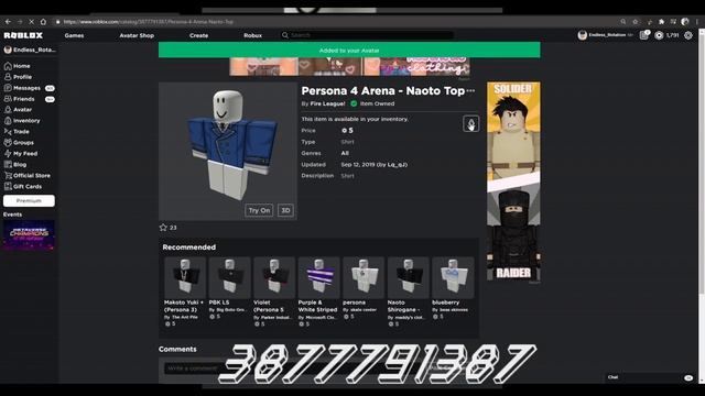 How to make Naoto Shirogane in Roblox смотреть онлайн