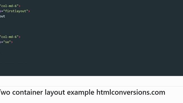 Bootstrap two container layout | HTMLConversions.com смотреть онлайн