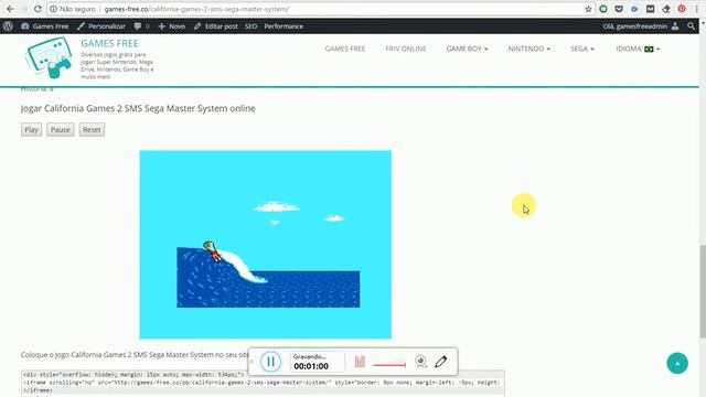 California Games 2 Master System смотреть онлайн
