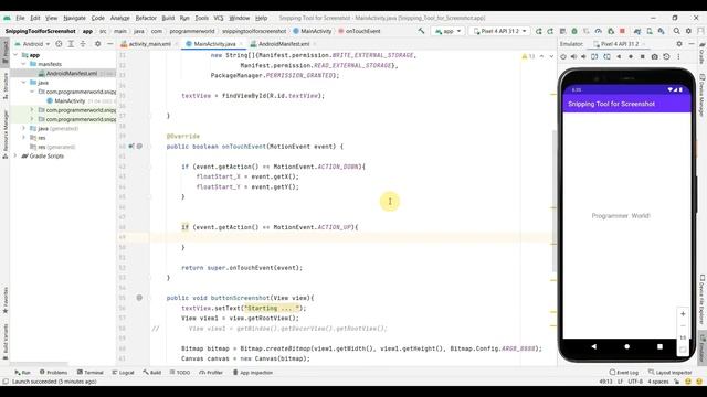 How to create your own snipping tool Android App to take part screenshot using onTouchEvent? смотреть онлайн