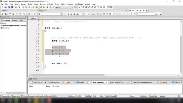 C Programming Tutorial for Beginners 6 - C Variable Scope | Scope rules in C смотреть онлайн