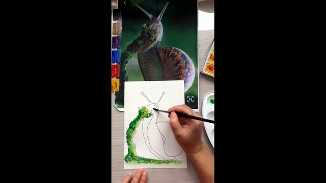 Рисуем улитку смотреть онлайн