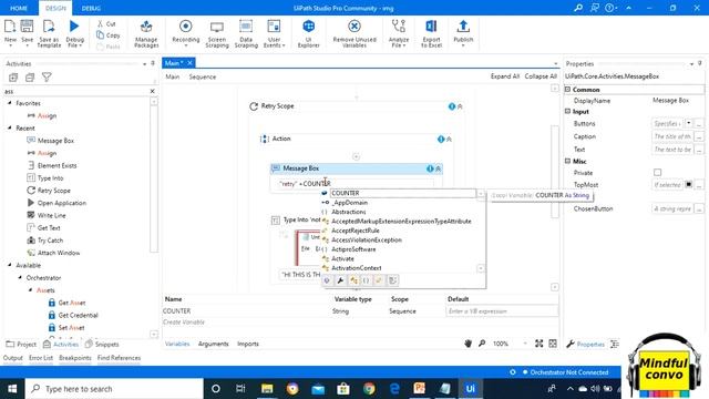 Retry Scope Activity in RPA Uipath | Try catch vs Retry Scope uipath смотреть онлайн