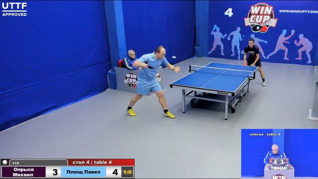 16:00 Опрыск Михаил 3-0 Плющ Павел стол 4 Юг-3 05.01.21 смотреть онлайн