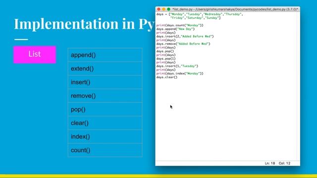 31 List demo in Python смотреть онлайн
