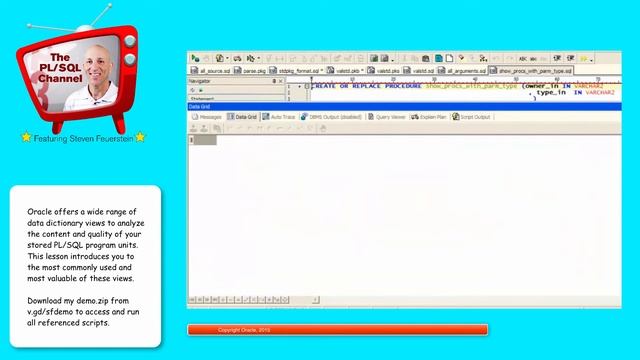MNG5: Analyzing PL/SQL Code Using Data Dictionary Views (PL/SQL Channel) смотреть онлайн