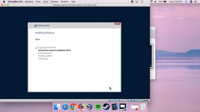 Installing Windows Server 2019 Server Core Evaluation Version in VirtualBox on macOS смотреть онлайн