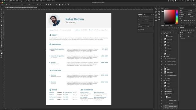 Adobe Photoshop | Resume CV | How to Edit смотреть онлайн