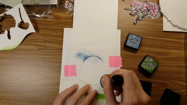 SERIES: Several Cards a Set feat Hero Arts July Card Kit Card #1 and Watercoloring with Oxides