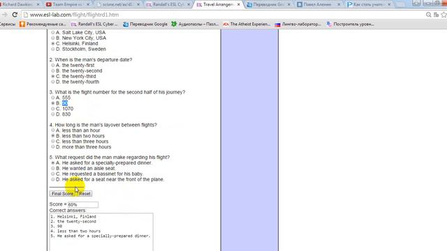 Учим английский по Esl - Lab Eze 47 Travel Arrangements