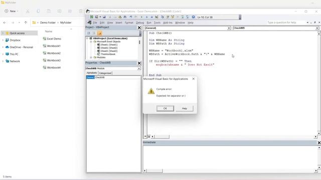 Excel VBA - How To Check If A Workbook Exists смотреть онлайн