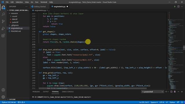 Membuat Game Tetris dengan Phyton - Tugas besar PBO ITERA смотреть онлайн