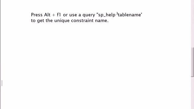 Drop Unique constraint in Ms SQL смотреть онлайн