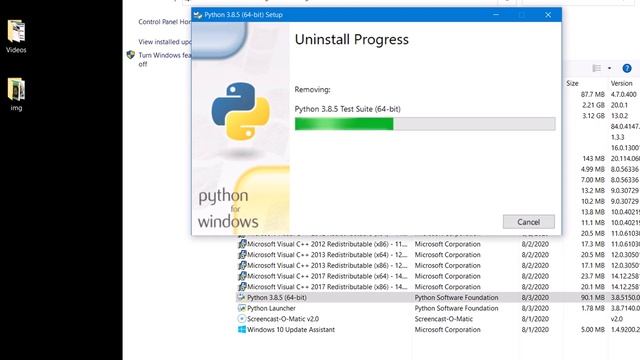 How to Uninstall Python 3.9 on Windows 10 смотреть онлайн