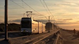 Coastal tram Northsea - трамвай вдоль побережья северного моря