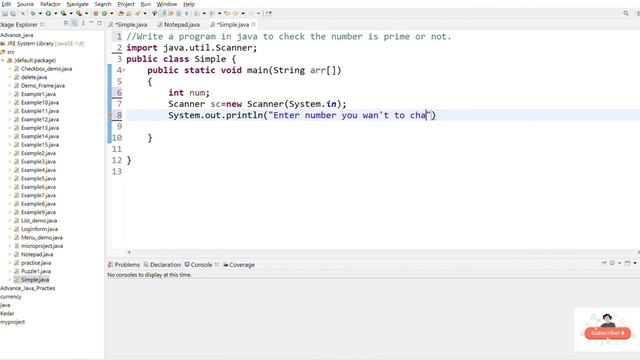 Java program to check Number is Prime or Not | Learn Coding | Smart-Coding смотреть онлайн