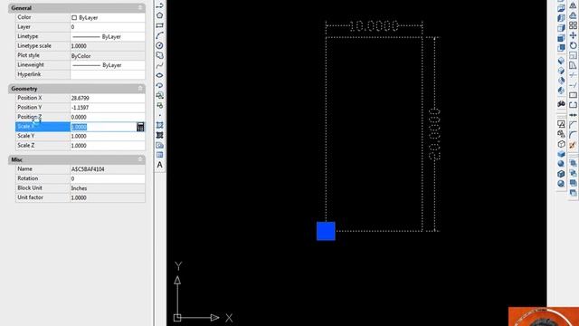 Autocad Scale X and Y axis separately смотреть онлайн