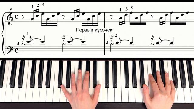 Бах - Прелюдия До-Мажор на Пианино УРОК + НОТЫ ? Как Играть на Фортепиано