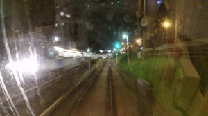 от Щелковской до Партизанской. Открытый участок ночью