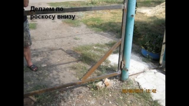 Ворота и калитка из профнастила своими руками. смотреть онлайн
