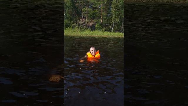 Проверка спасательного жилета SPASS Старпом в зимнем костюме.