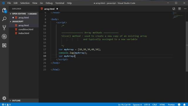 38 slice method in array javascript смотреть онлайн