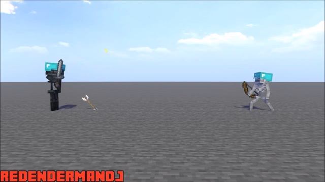 Skeleton Vs Wither Skeleton - Minecraft Mob Battle Animation