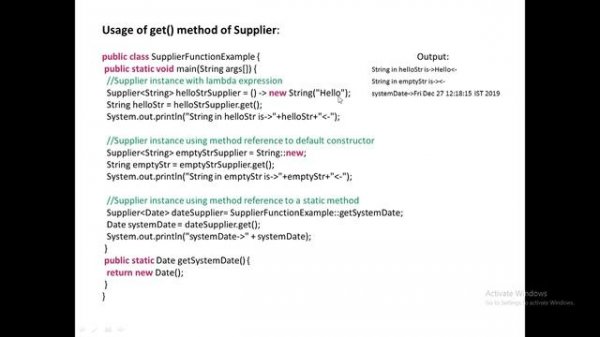 Java 15 Supplier Interface in Java 8