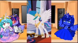 Реакция Селестий и Луны+Искорка на её||Гача||2 часть