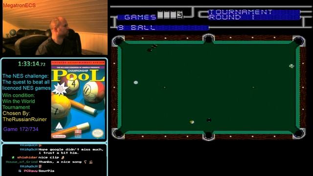 NES Challenge: Game #172: Championship Pool(part 1) смотреть онлайн