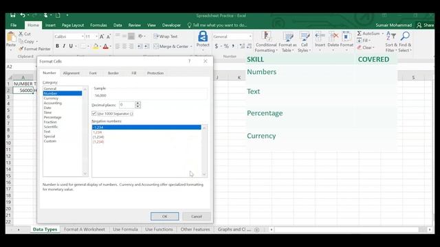 Spreadsheet Skills (1/7) Data Types in EXCEL [Edexcel iGCSE ICT] смотреть онлайн