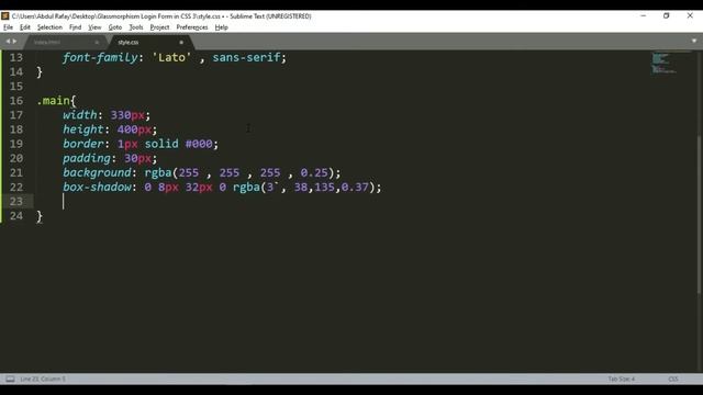 Glassmorphism Login Form using Html & CSS | CSS Animated Login Form | Login Page in Html and CSS смотреть онлайн