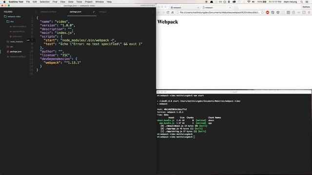 Webpack Config Basics - 4. Using NPM scripts смотреть онлайн