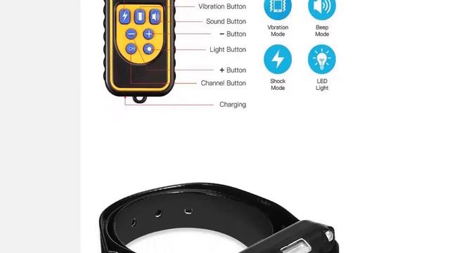 Электрический ошейник для собак с пультом дистанционного управления Водонепроницаемый смотреть онлайн
